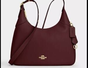 B1-010 COACH CCE48 Ella Convertible Maroon Leather Bag NWT